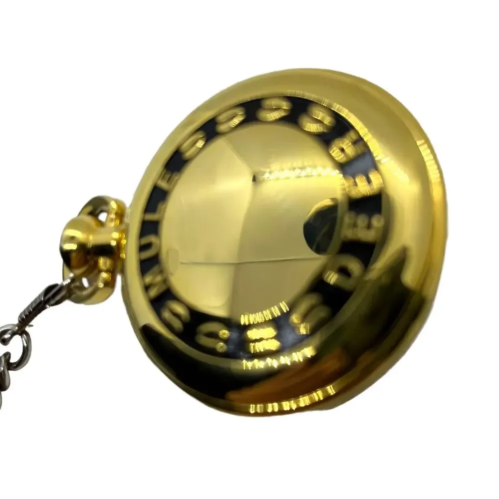 Pocket Watch Mule Deer Stag Majesti Quartz Japan Movt Mechanical Battery Gold